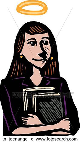 Clipart - Teen Angel. Fotosearch