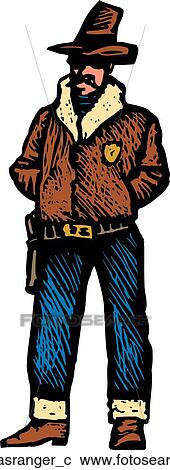 Clipart - texas ranger. Fotosearch