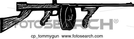 tommy gun View Large Clip Art Graphic Clipart - tommy gun. Fotosearch
