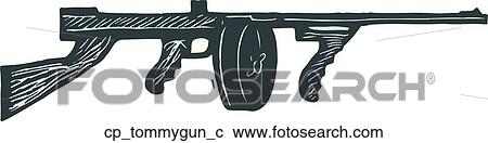 tommy gun View Large Clip Art Graphic Clipart - tommy gun. Fotosearch