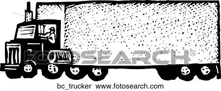 Trucker View Large Clip Art Graphic Clipart - Trucker. Fotosearch