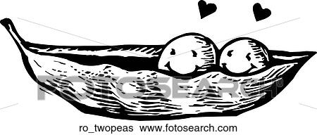 Clip Art - Two Peas. Fotosearch