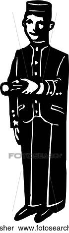 Clipart - usher. Fotosearch