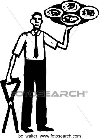Waiter View Large Clip Art Graphic Clipart - Waiter. Fotosearch
