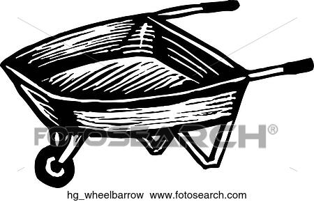 Wheelbarrow View Large Clip Art Graphic Clip Art - Wheelbarrow. Fotosearch