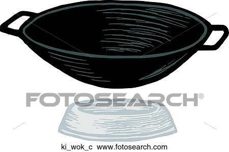 Clipart - Wok. Fotosearch