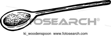 Clipart - Wooden Spoon. Fotosearch