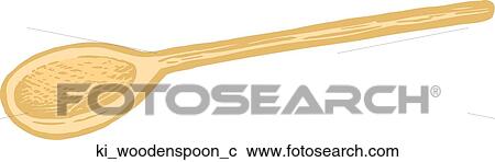 Wooden Spoon View Large Clip Art Graphic Clipart - Wooden Spoon. Fotosearch
