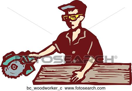 Woodworker View Large Clip Art Graphic Clipart - Woodworker. Fotosearch