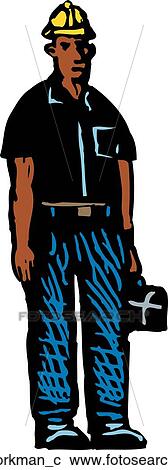 Clipart - Workman. Fotosearch