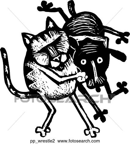 Clipart - Wrestle 2. Fotosearch