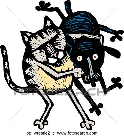 Clipart - Wrestle 2. Fotosearch