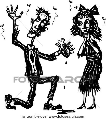 Zombie Love View Large Clip Art Graphic Clipart - Zombie Love. Fotosearch