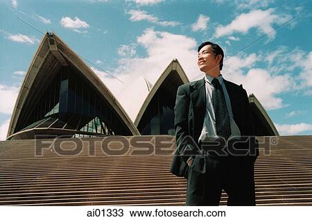 Australia, Sydney, male executive in front of Sydney Opera House View Large Photo Image Stock Image - Australia, Sydney, male executive in front of Sydney Opera House. Fotosearch