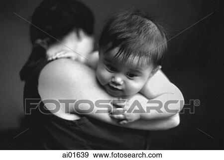 Baby and mother, portrait View Large Photo Image Stock Photo - Baby and mother, portrait. Fotosearch