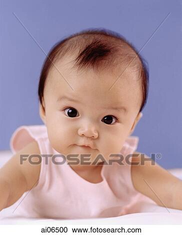 Baby girl, 3 to 6 months. View Large Photo Image Stock Image - Baby girl, 3 to 6 months.. Fotosearch