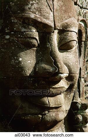 Cambodia, Angkor Thom, the face of Avalokitesvara View Large Photo Image Stock Image - Cambodia, Angkor Thom, the face of Avalokitesvara. Fotosearch