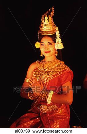 Cambodia, Angkor, Traditional Khmer dance at Preah Khan Temple View Large Photo Image Stock Photo - Cambodia, Angkor, Traditional Khmer dance at Preah Khan Temple. Fotosearch