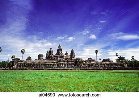 Cambodia, Angkor Wat View Large Photo Image Stock Image - Cambodia, Angkor Wat. Fotosearch