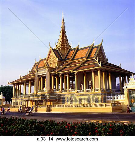 Cambodia, Phnom Penh, Chan Chaya Pavilion of the Royal Palace View Large Photo Image Picture - Cambodia, Phnom Penh, Chan Chaya Pavilion of the Royal Palace. Fotosearch