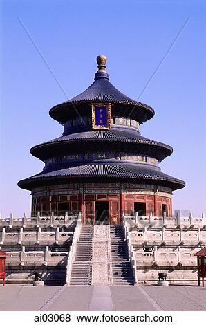 Stock Photo - China, Beijing, Tiantan Park, Temple of Heaven, Imperial Vault of Heaven. Fotosearch