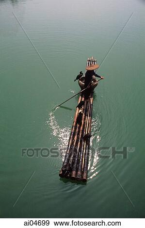 China, Guilin, Fisherman on water View Large Photo Image Stock Photo - China, Guilin, Fisherman on water. Fotosearch