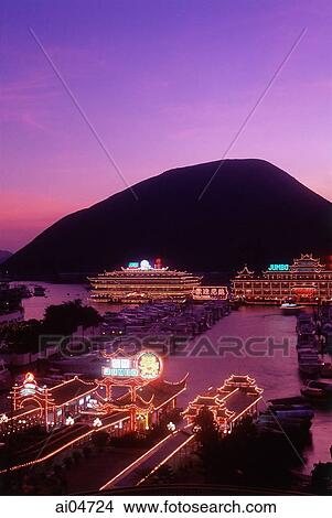China, Hong Kong, Aberdeen, Jumbo Floating Restaurant View Large Photo Image Picture - China, Hong Kong, Aberdeen, Jumbo Floating Restaurant. Fotosearch