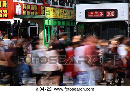 China, Hong Kong, street scene View Large Photo Image Stock Image - China, Hong Kong, street scene. Fotosearch