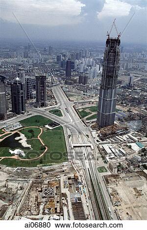 China, Pudong, aerial view View Large Photo Image Stock Image - China, Pudong, aerial view. Fotosearch
