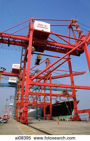 China, Shanghai, port of Shanghai View Large Photo Image Stock Photography - China, Shanghai, port of Shanghai. Fotosearch