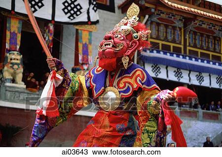 China, Szechuan (Sichuan), Kham region, Monks at ceremony performing lama dance. View Large Photo Image Stock Image - China, Szechuan (Sichuan), Kham region, Monks at ceremony performing lama dance.. Fotosearch