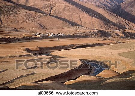 China, Szechuan (Sichuan), Kham region, Tibetan farming area near Ganze. View Large Photo Image Stock Photograph - China, Szechuan (Sichuan), Kham region, Tibetan farming area near Ganze.. Fotosearch