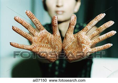 Close up of Henna Tattoo (Mehndi) on palms View Large Photo Image Stock Image - Close up of Henna Tattoo (Mehndi) on palms. Fotosearch