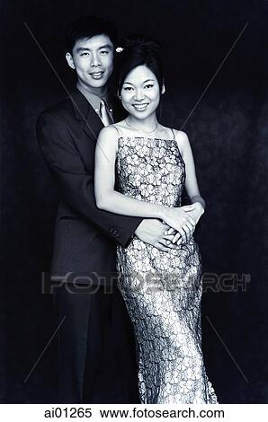 Couple in formal dress, portrait View Large Photo Image Stock Photography - Couple in formal dress, portrait. Fotosearch