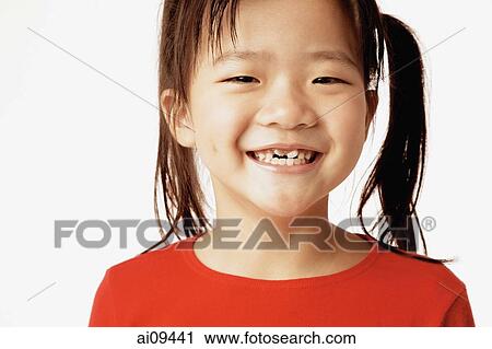 Girl smiling, portrait. View Large Photo Image Stock Image - Girl smiling, portrait.. Fotosearch