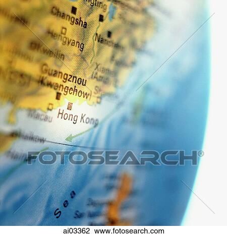 Globe, focus on Hong Kong, close up View Large Photo Image Stock Image - Globe, focus on Hong Kong, close up. Fotosearch