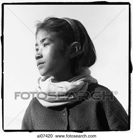 India, Ladakh, Portrait of young girl, profile. View Large Photo Image Stock Image - India, Ladakh, Portrait of young girl, profile.. Fotosearch