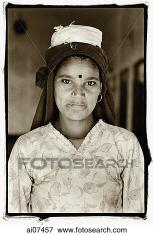 India, near Dharamsala, Dolma Ling Nunnery, Portrait of Indian lady working at nunnery. View Large Photo Image Stock Photo - India, near Dharamsala, Dolma Ling Nunnery, Portrait of Indian lady working at nunnery.. Fotosearch
