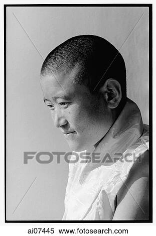 India, near Dharamsala, Dolma Ling Nunnery, Portrait of Tibetan nun. View Large Photo Image Stock Photography - India, near Dharamsala, Dolma Ling Nunnery, Portrait of Tibetan nun.. Fotosearch