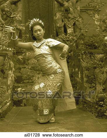 Indonesia, Bali, Balinese dancer in traditional dress View Large Photo Image Stock Photo - Indonesia, Bali, Balinese dancer in traditional dress. Fotosearch