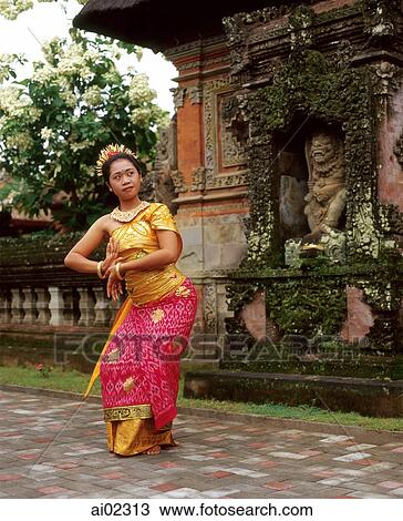 Stock Image - Indonesia, Bali, Balinese dancer. Fotosearch