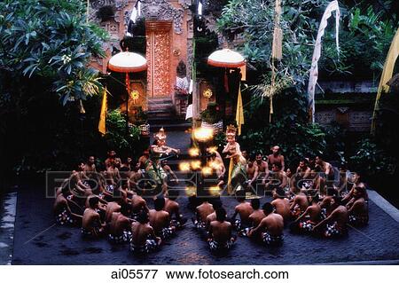 Indonesia, Bali, Balinese Kecak dance. View Large Photo Image Stock Photo - Indonesia, Bali, Balinese Kecak dance.. Fotosearch