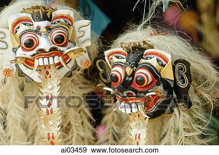 Indonesia, Bali, Decorative masks for sale View Large Photo Image Stock Photo - Indonesia, Bali, Decorative masks for sale. Fotosearch