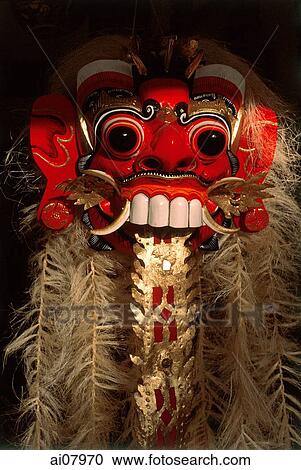 Indonesia, Bali, Ubud, Hanging mask. (grainy) View Large Photo Image Stock Image - Indonesia, Bali, Ubud, Hanging mask. (grainy). Fotosearch