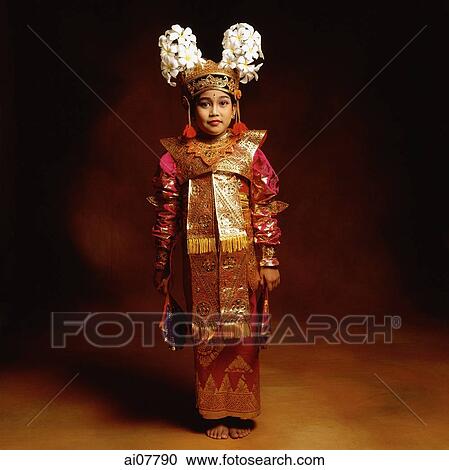 Indonesia, Bali, Ubud, Legong dancer in full costume. View Large Photo Image Stock Image - Indonesia, Bali, Ubud, Legong dancer in full costume.. Fotosearch
