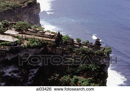 Indonesia, Bali, Ulu Watu Temple, aerial shot View Large Photo Image Stock Photograph - Indonesia, Bali, Ulu Watu Temple, aerial shot. Fotosearch