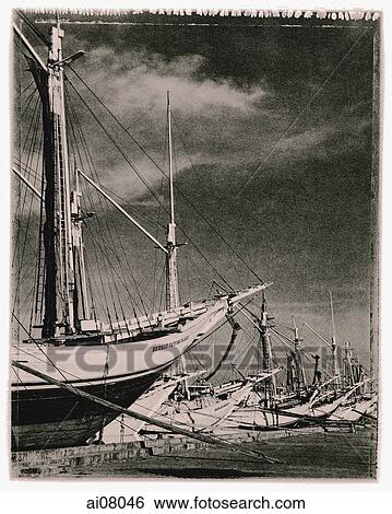 Indonesia, Jakarta, Pinisi schooners at Sunda Kelapa port. (artistic grain) View Large Photo Image Stock Photograph - Indonesia, Jakarta, Pinisi schooners at Sunda Kelapa port. (artistic grain). Fotosearch