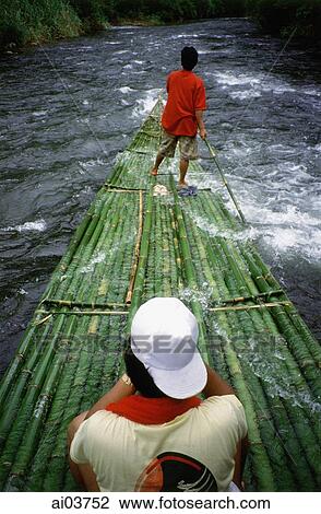 Indonesia, Kalimantan, Loksado, bamboo rafts take bamboo to markets View Large Photo Image Stock Image - Indonesia, Kalimantan, Loksado, bamboo rafts take bamboo to markets. Fotosearch
