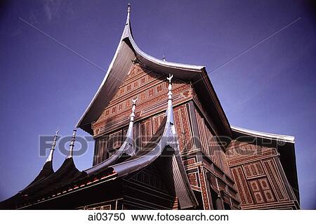 Stock Image - Indonesia, Sumatra West, Minangkabau architecture, Bukittinggi Museum.. Fotosearch