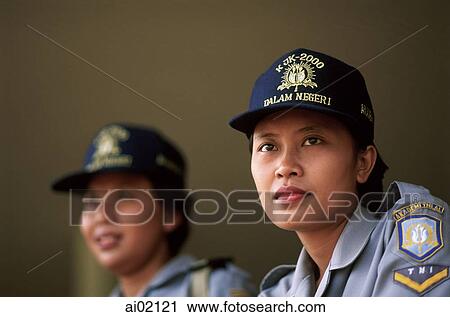 Indonesia, women sailors of the Indonesian Navy. View Large Photo Image Stock Image - Indonesia, women sailors of the Indonesian Navy.. Fotosearch